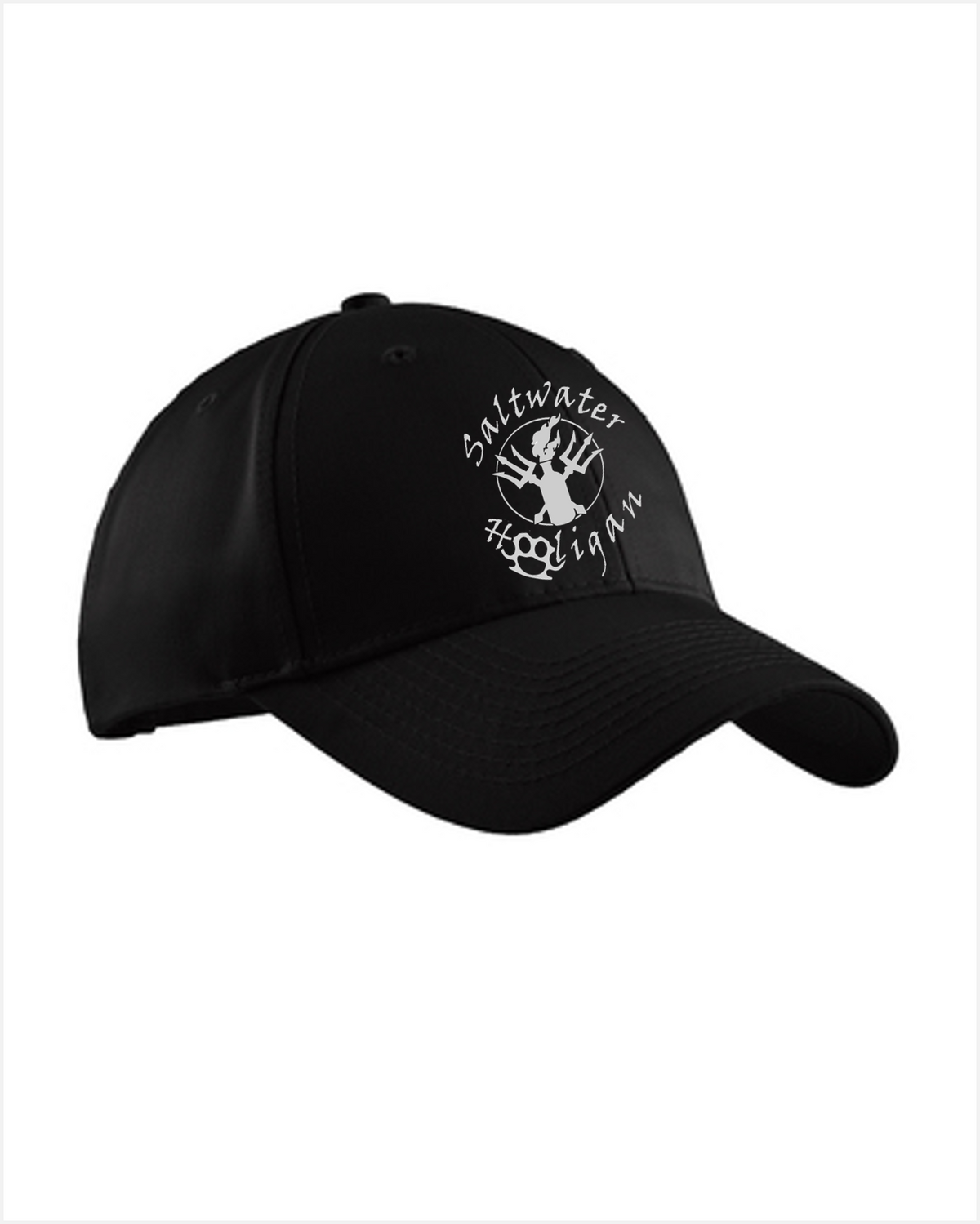 SALTWATER HOOLIGAN EMBROIDERED AND FISHING BASEBALL CAP